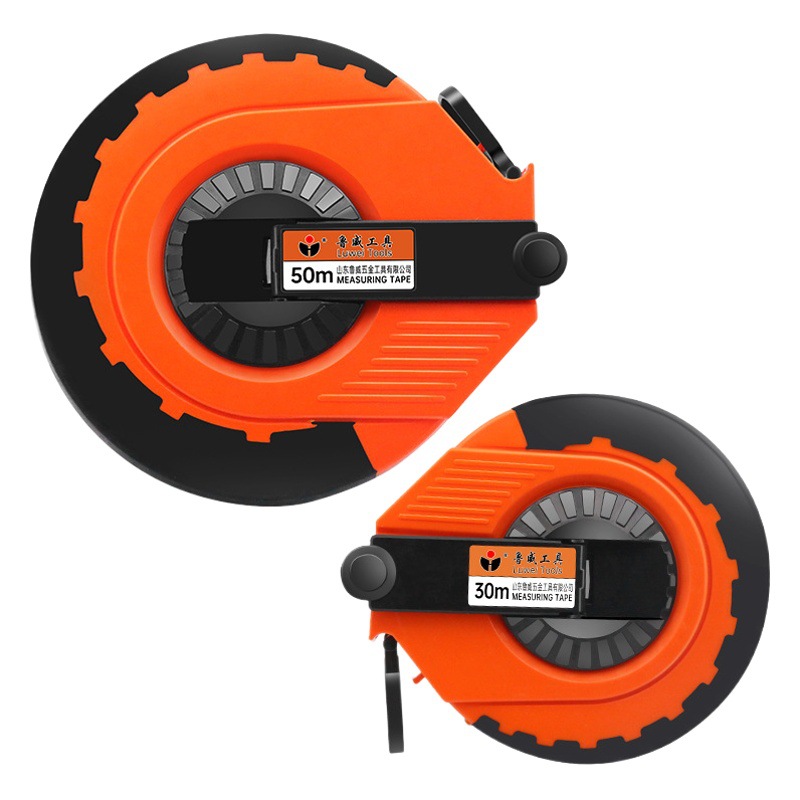 Suministro directo de suministro de fibra de vidrio cinta métrica 30m50m100m cinta métrica sitio de construcción decoración del hogar herramienta de medición cinta métrica