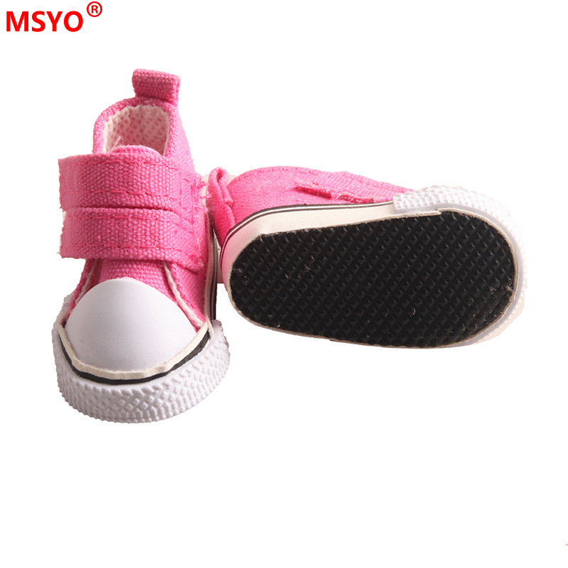 5cm zapatos de lona casuales 6 puntos bjd muñeca zapatos de lona Exo muñeca zapatos de lona
