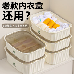内衣收纳盒家用内裤袜子神器三合一分格内衣裤文胸塑料跨境整理盒