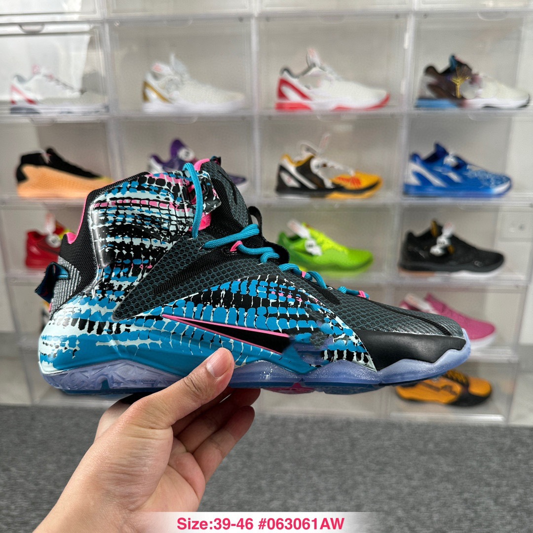 Fábrica transfronteriza LEBRON 12 P.S. ELITE James 12 generación anti-desgaste anti-deslizante amortiguador zapatillas de baloncesto masculinas y femeninas image 10