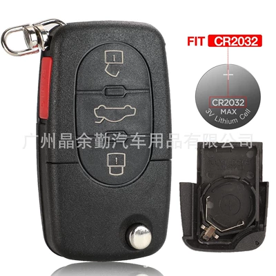 Audi Volkswagen Passat Beetle 2/3/4: Car Keys - 31-key-cr2032-large-battery-holder