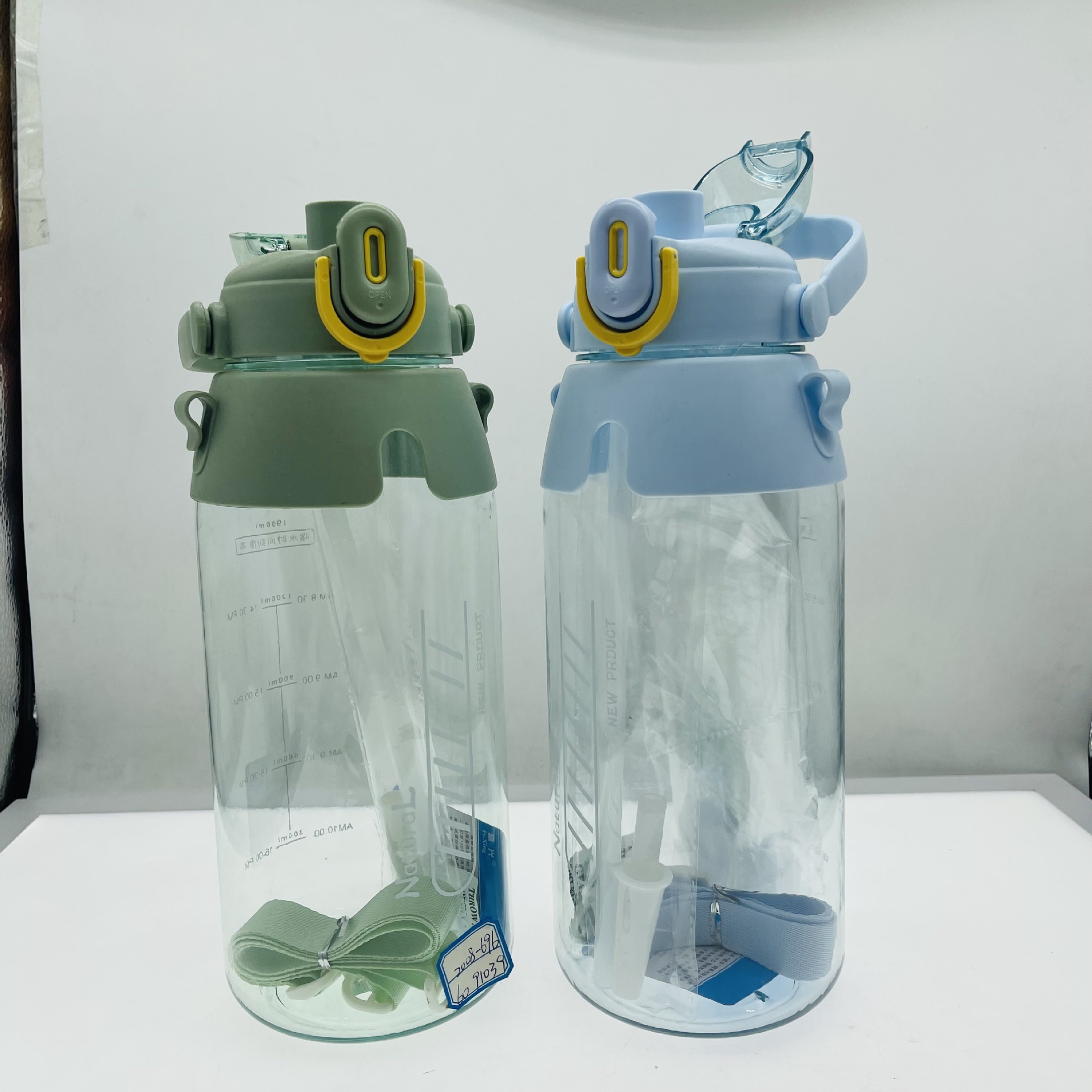 Jinshi Comercio exterior grande 2200ml espacio taza PC plástico estudiante al aire libre deportes portátiles taza grande hervidor de agua