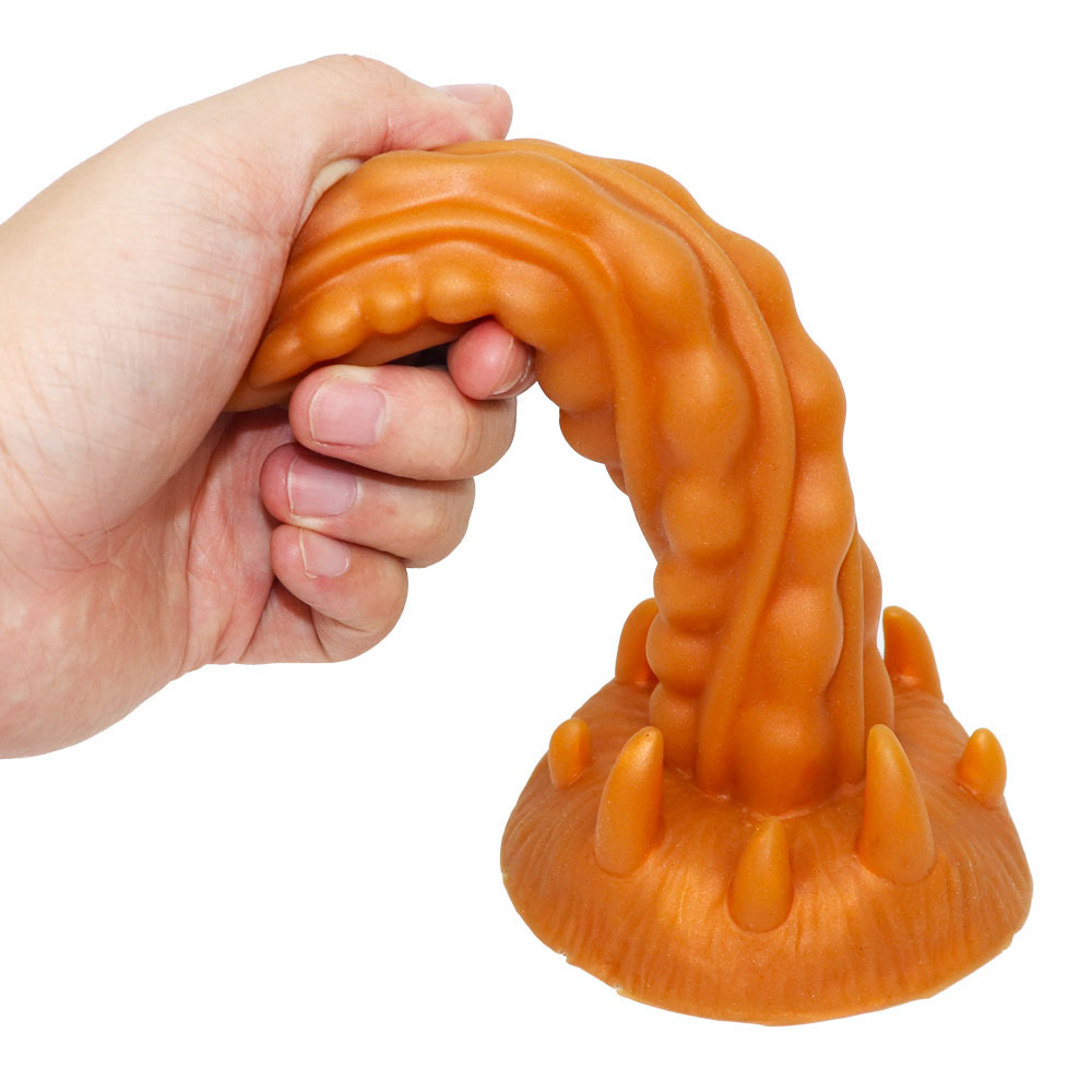 Phantom silicone anal plug for male and female masturbators, soft threaded, vestibular adult products, heteromorphic_voghion.com