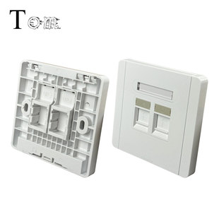 New 86-type open cover network panel, information panel dual-port network phone panel thickened with standard panel