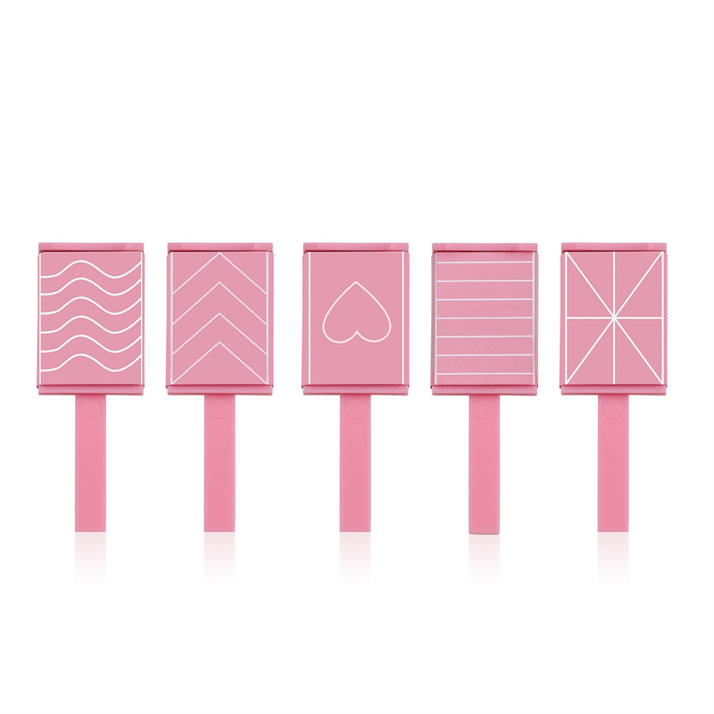 5 piezas de manicura rosa elegante imán de ojo de gato línea de amor patrón imán imán imán de succión juego de herramientas de ojo de gato