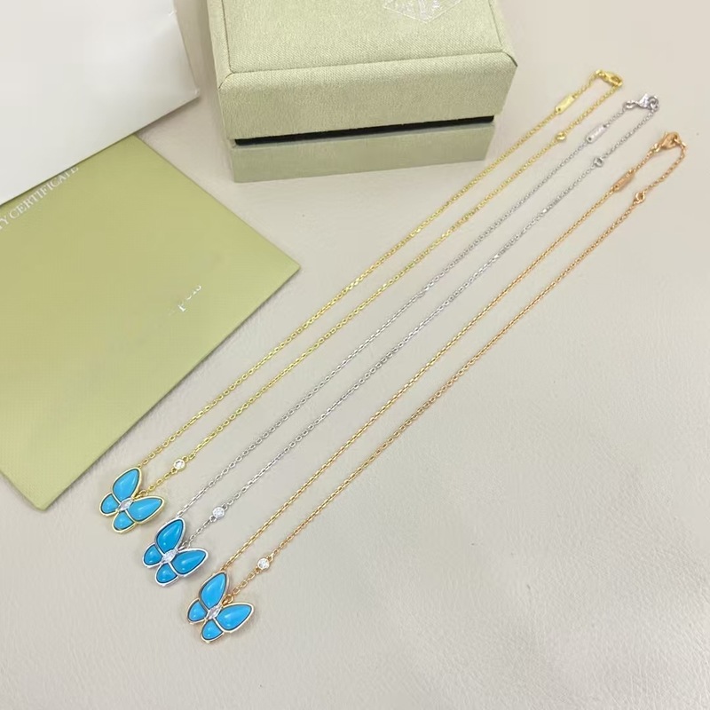 Fanjia 高バージョンバタフライネックレスレディースハイエンドファッションニッチライト高級鎖骨チェーン工場直販ライブブロードキャストクロスボーダー|undefined