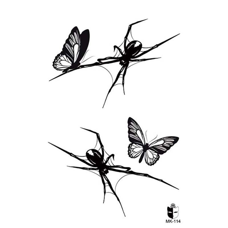 Animal blanco y negro desechable pegatinas de tatuaje belleza pegatinas de tatuaje moda estética patrón de personalidad dama pegatinas de tatuaje