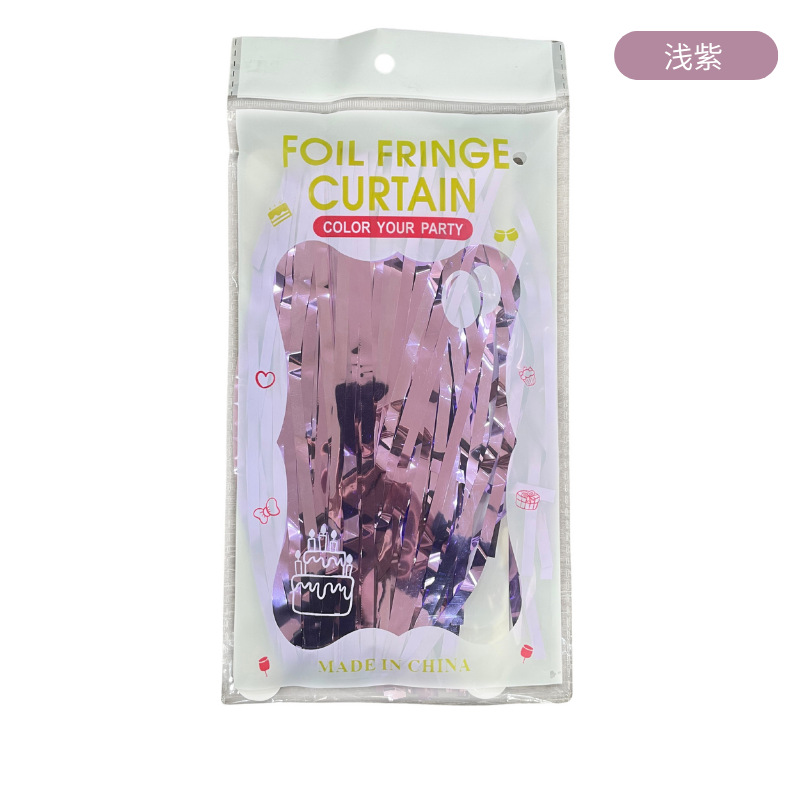 Meizhihai1 * 2 M raya colorida brillante lluvia cortina de seda Navidad boda etapa cumpleaños Fondo diseño props