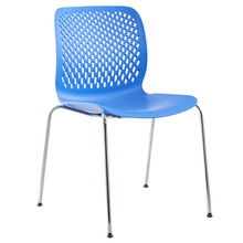 酒店休闲椅子重叠餐椅塑钢学生椅四脚阅览椅塑料培训椅会议洽谈椅