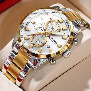 New men's three-eye six-pin functional sports watch luminous waterproof cross-border best-selling calendar business watch