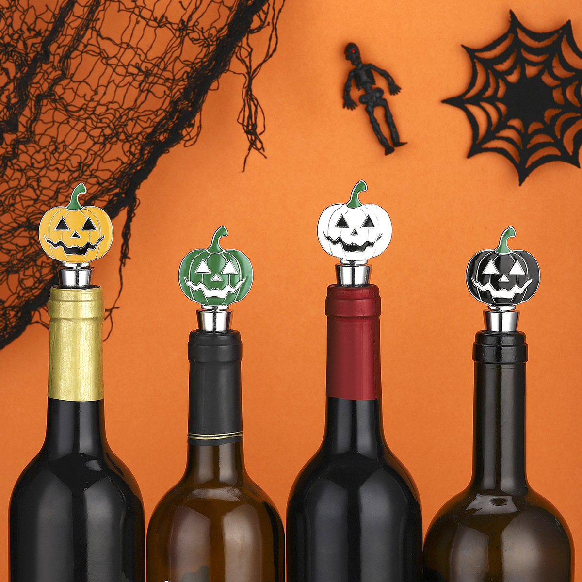 Tapón vino Halloween Estilo calabaza creativa Regalo vacaciones