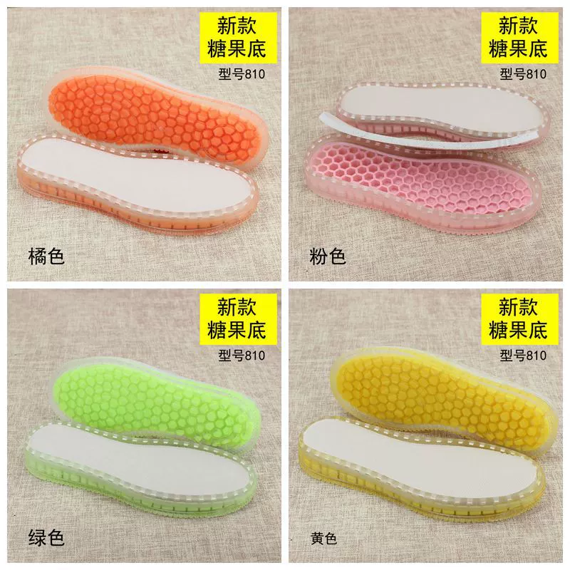 Shutai обувь цвет конфеты дно желе нижняя подошва 810 летняя тканая Женская Нижняя весна и осень крючок шерстяная обувь