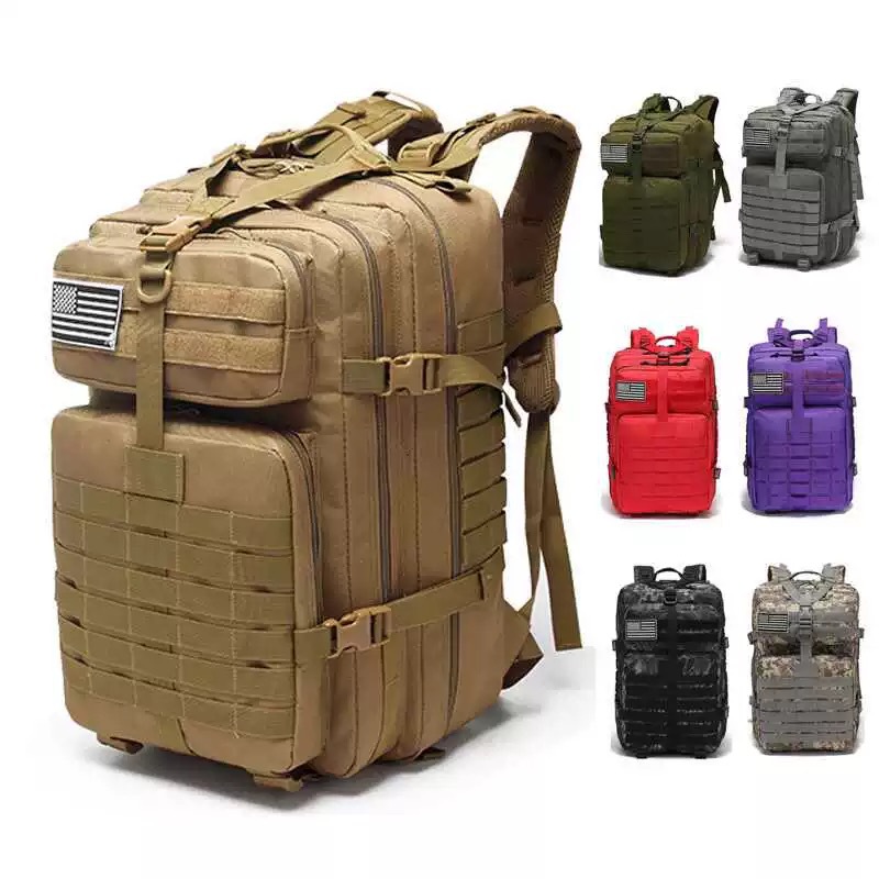 Tactical Large 3P Bag Men's Army Camouflage Large Backpack Attack Large 3P Bag Large Capacity Travel Waterproof Backpack