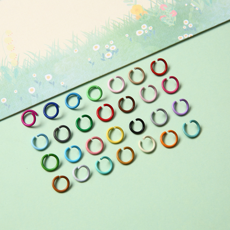 Candy-Colored Painted Open Ring Zinc Alloy Single Ring Connecting Ring Keychain Handmade DIY Jewelry Accessory Materials Candy-Colored Painted Open Ring Zinc Alloy Single Ring Connecting Ring Keychain Handmade DIY Jewelry Accessory Materials