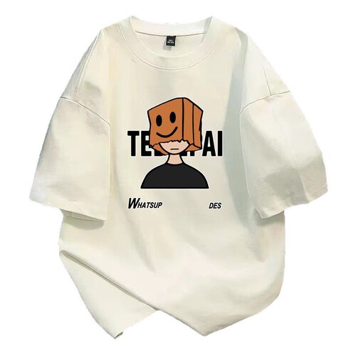 High-end trend men's wear printed cross-border t-shirt 2026 summer Korean style new casual short-sleeved fashion brand clothes for men
