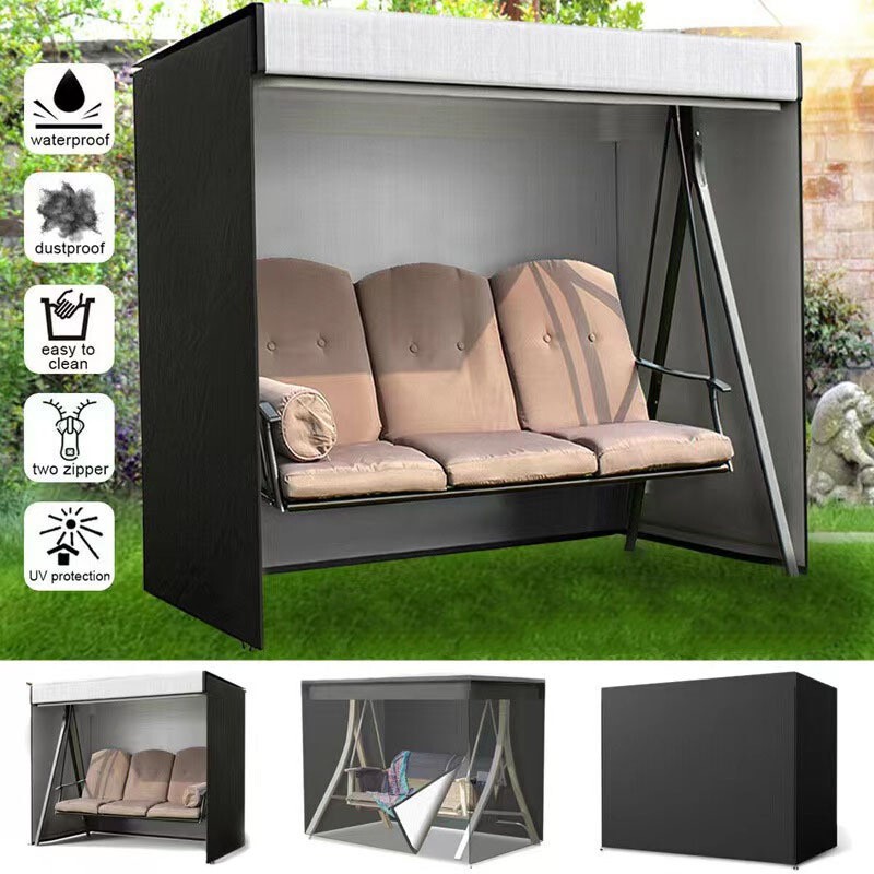 Cross-Border Garden Outdoor Furniture Cover Swing Cover Waterproof Sun Protection Cover Cloth Furniture Protective Cover Dust Cover Rocking Chair Cover