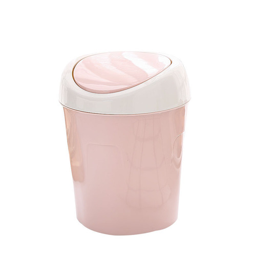Home mini plastic trash can swing lid desktop practical storage bucket home living room snack trash can wholesale