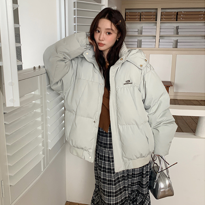 Corea del Sur gruesa ropa de algodón de pluma de invierno 2025 nuevo tipo de ropa de pan estudiantes abrigo de algodón suelto chaqueta de algodón cálido abrigo de moda image 7