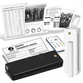 外贸版A4热敏打印机便携家用学习办公打印机无线连手机纹身打印机