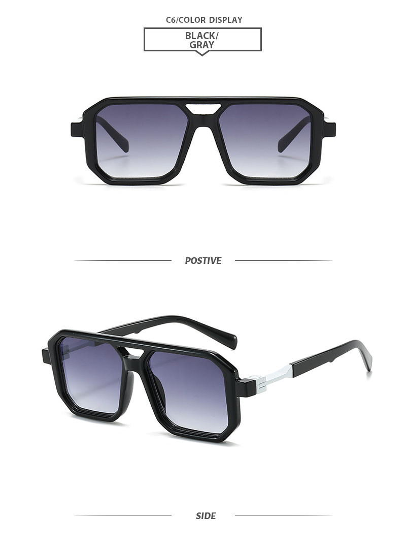 65g Weight Full Frame Glasses Structure Sunglasses Classification PC, UV400 Protection Lens Material Square Glasses Style Outdoor, Travel Occasion Square Pattern All Seasons Season Unisex Gender Basic, Hawaiian, Tropical Style Basic Hawaiian Tropical Square PC UV400 Protection Square Full Frame Women's Sunglasses 11
