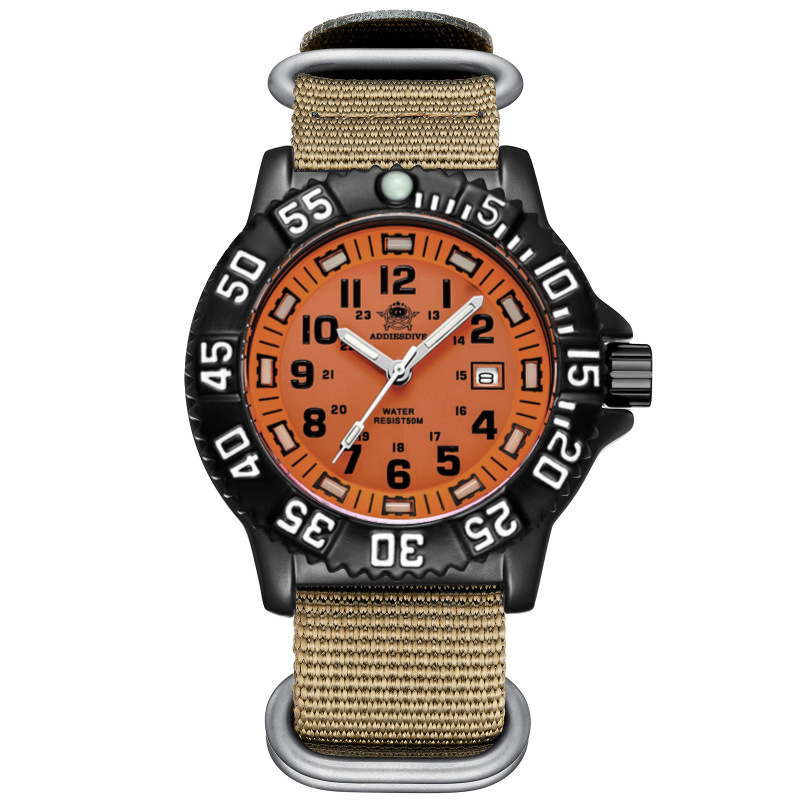 Black Shell blanco naranja literal luz verde caqui nylon correa