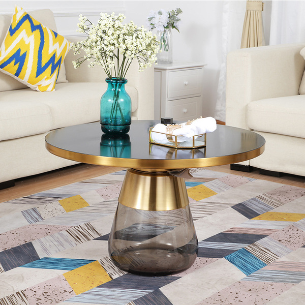 Nordic modern light luxury coffee table simple style color glass…