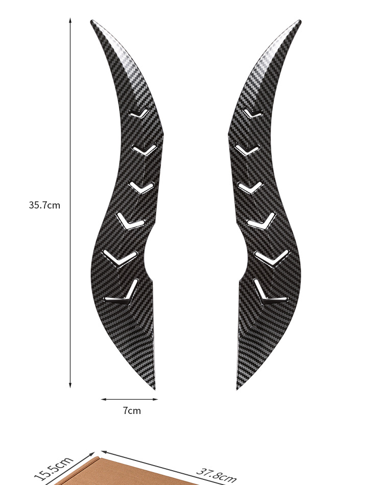 New Domineering Dragon Horn Car Exterior Decoration Arc Light Speed Type Vortex Fin Car Universal Creative Car Modification Accessories