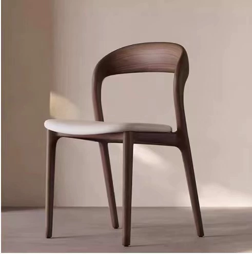 Книжный стул из цельного дерева, домашний обеденный стул, простой домашний легкий роскошный обеденный стул из резинового дерева, стул со спинкой, обеденный стул, мягкий стул-мешок