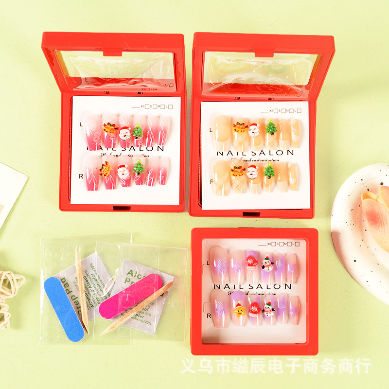 5 위안 크리스마스 장식품 네일 아트에 12 위안 세트 학생 소녀 네일 아트 장식품 매점