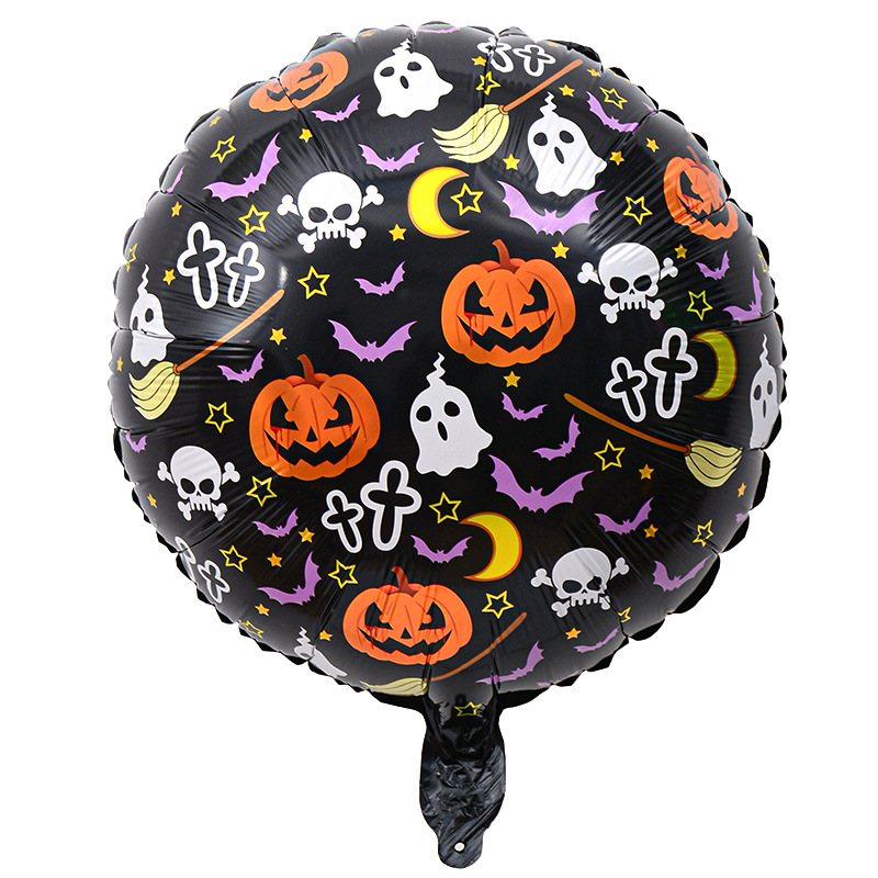 Comercio exterior 18 pulgadas Halloween película de aluminio globo festival fantasma calabaza calavera fantasma tema fiesta arreglo globo al por mayor