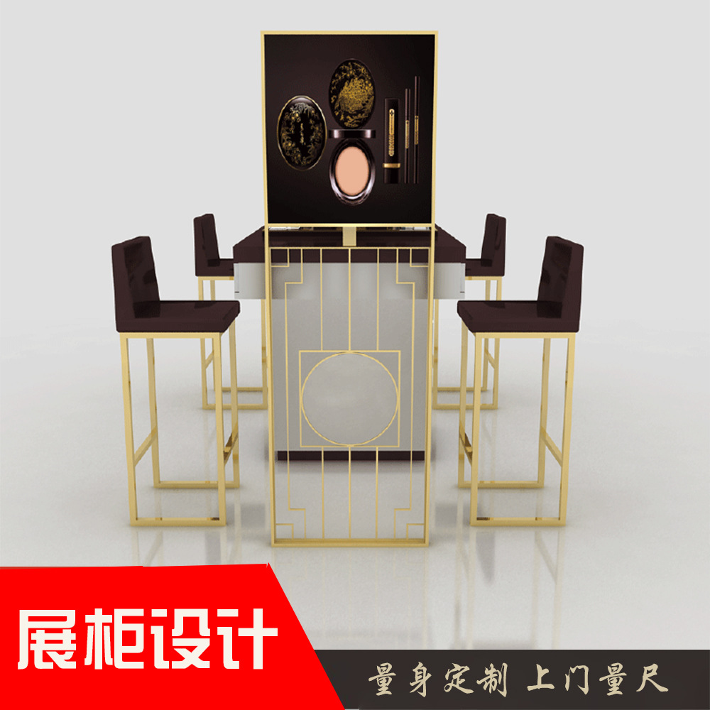 0127彩妆展示柜商场定制化妆品展柜亚克力面板展架