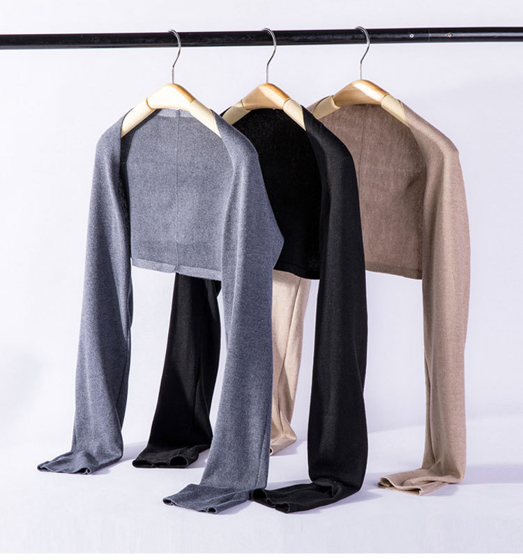 Summer Pure Cotton Shoulder Pads for Women, Long-Sleeved Arm Sleeves, Shoulder Pads, Thin Waistcoat, Warm Shawl, Air-Conditioned Sleeping Protection Against Cold