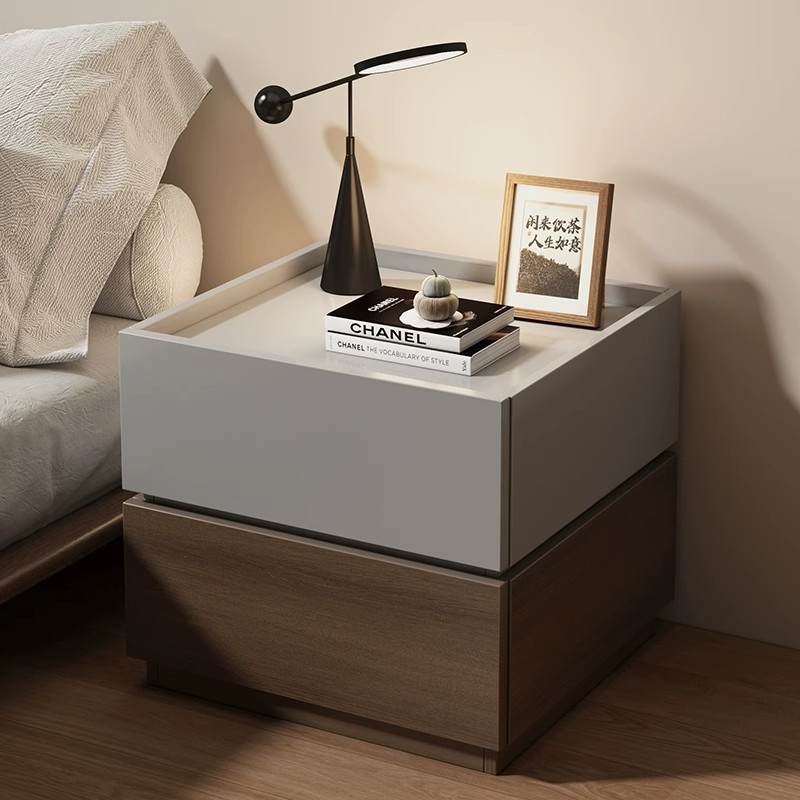 Mesita de noche Creative DIY Red Red Combinación 2025 Nuevo gabinete de almacenamiento Dormitorio doméstico Armario de almacenamiento simple y moderno