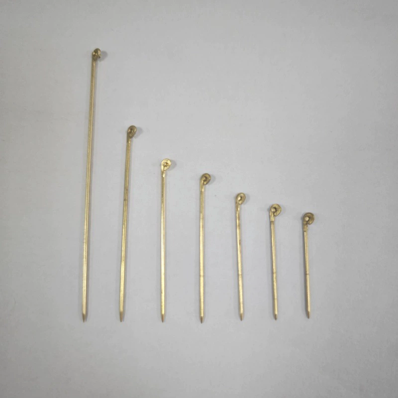 Медная брошь, аксессуары, булавка для карт, двойная брошь для карт, брошь с плоской головкой, слот для карт, брошь, подходящая для ювелирных изделий своими руками, высококачественная съемная булавка