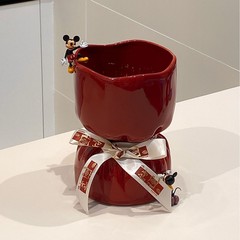 新婚プレゼントクリエイティブ赤セラミック花瓶ドライフラワー生け花花瓶リビングデスク玄関飾り結婚置物