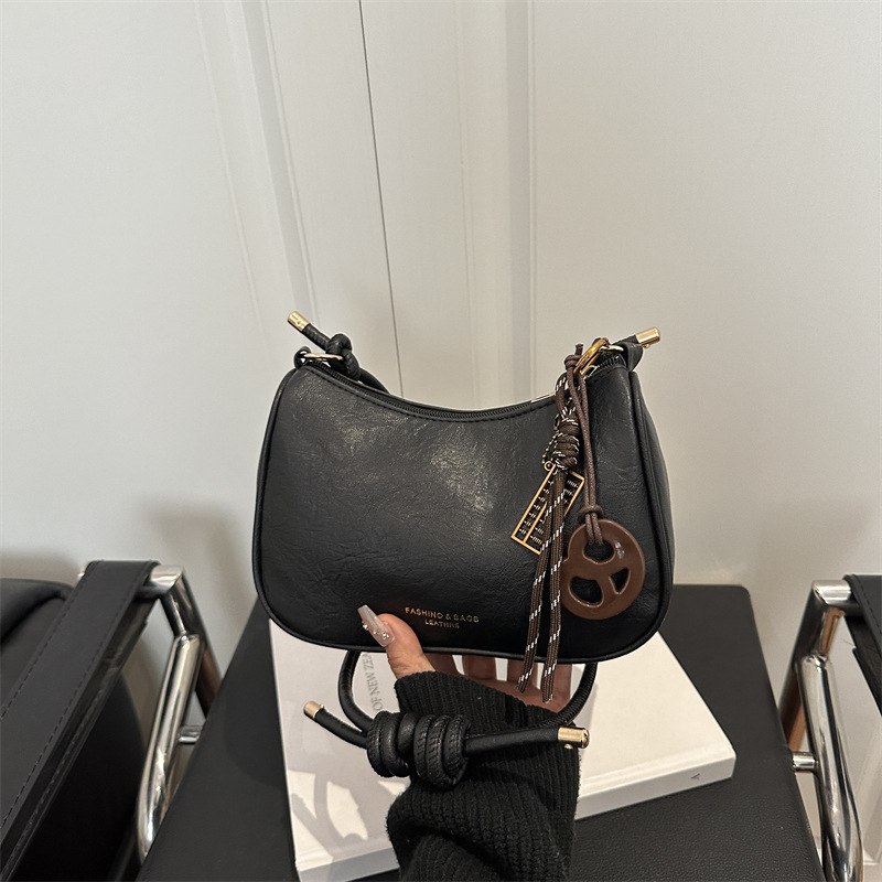 Borsa a spalla elegante da donna design semplice autunnale_voghion.com