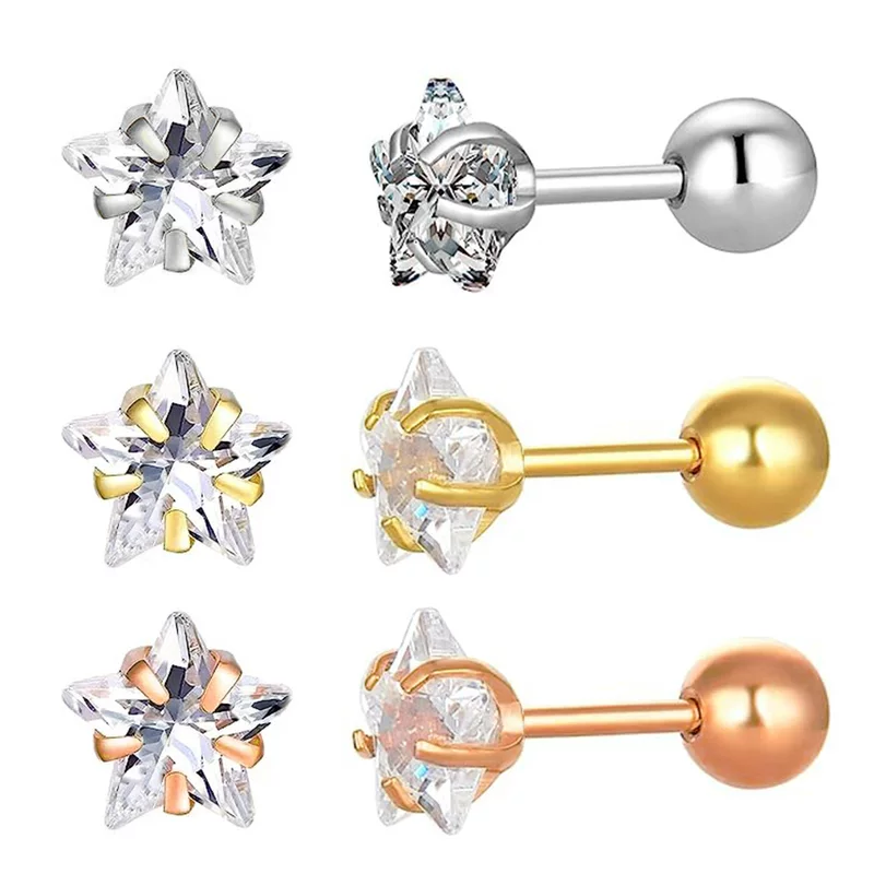 Аксессуары из нержавеющей стали, ногти- sequins with zircon, серьги, европейский стиль, прямые продажи с завода