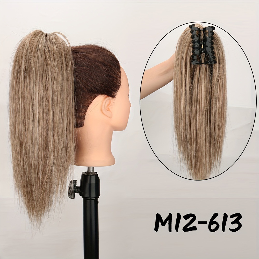 Extensions de queue de cheval synthétique réaliste avec pince_voghion.com