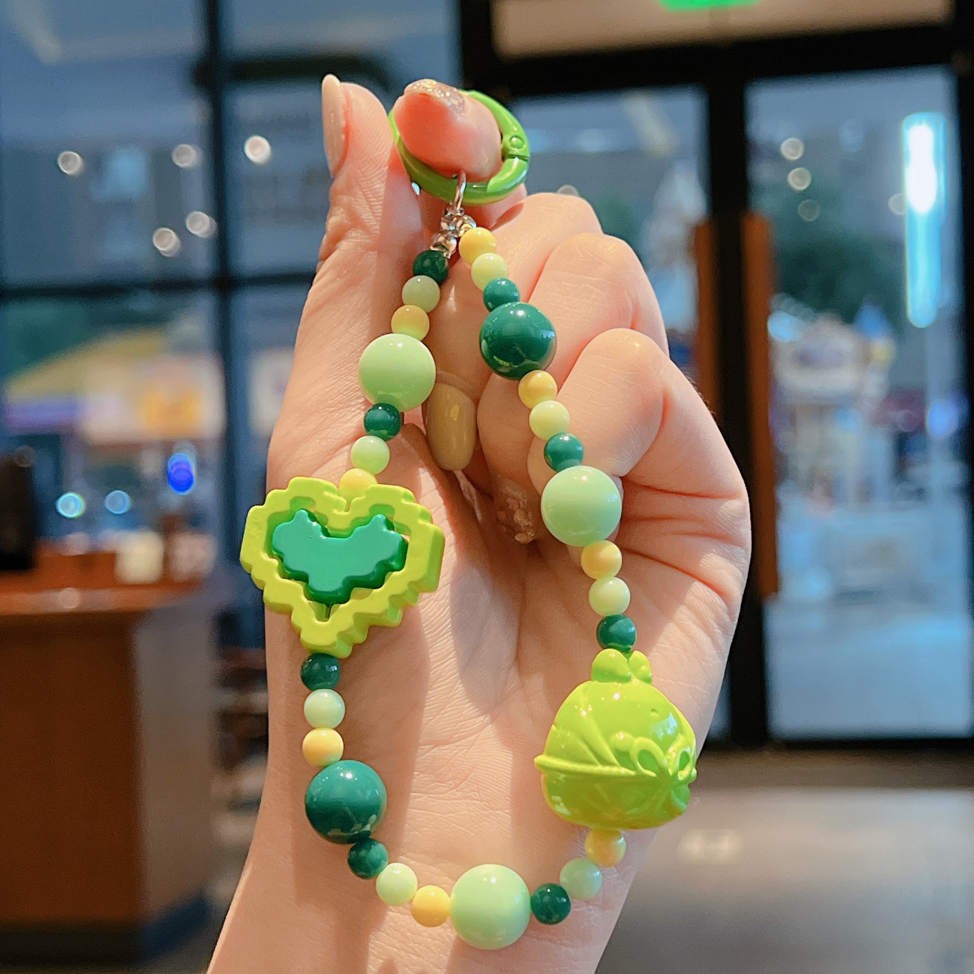 Daily Occasion 1 Piece Sweet Cartoon Heart Shape Acrylic Keychain