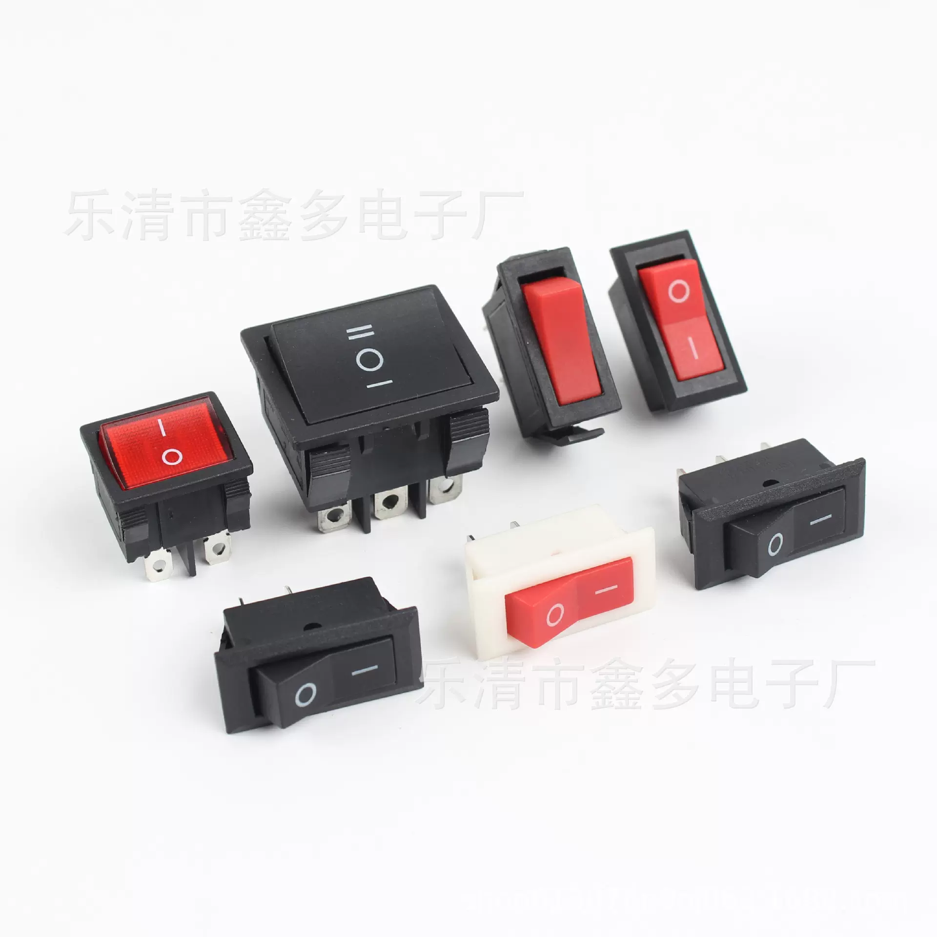 KCD5四脚带灯船型开关KCD9九脚三档船型开关KCD3两脚红盖船型开关