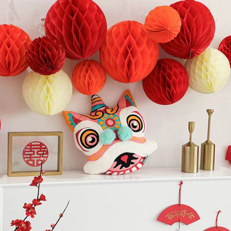 Wedding festive wedding room decoration paper ball honeycomb ball Garland lantern birthday party shopping mall decoration festival supplies shop