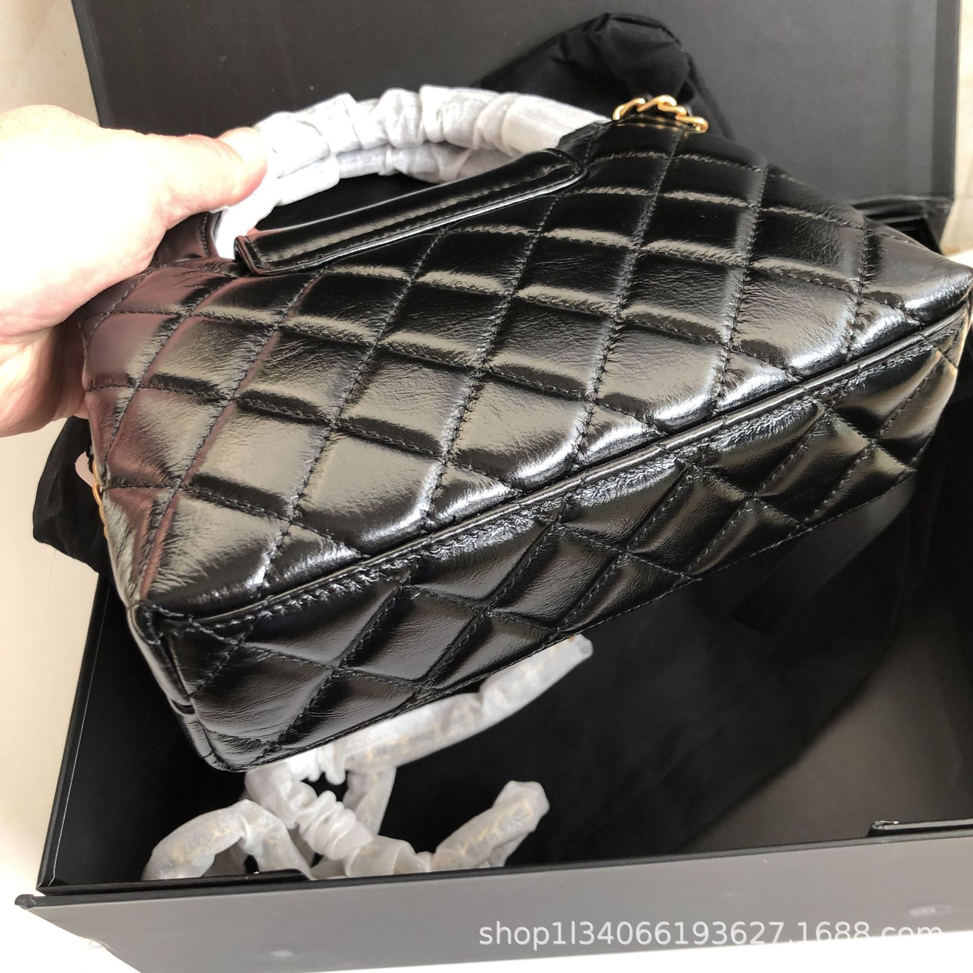 2025新型女性バッグ小香風23kケリーバッグ菱格チェーンバッグ小廃バッグ斜めにバッグを持っている女性バッグ