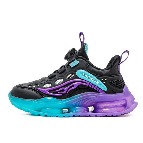 Fashionable sneakers, boys 'shoes, spring and autumn new leather, warm, primary school students' running shoes, children's basketball shoes,