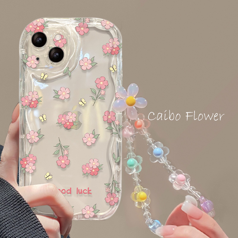 Suitable for Apple 17 Phone Case, New Women's Model iPhone 14 Pro Max/13 Cream Pattern 11/16 Full Screen Floral Design