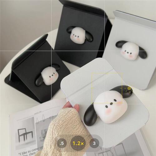 Cute puppy folding mirror makeup mirror carry-on portable mirror small desktop dormitory home desktop mirror