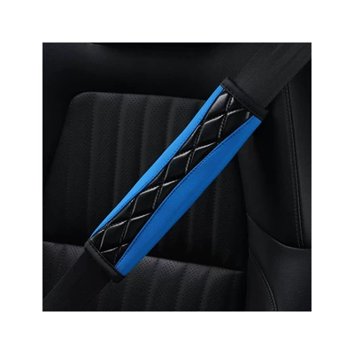 Leather Three-Dimensional Quilted Embroidered — Seat belt shoulder pad