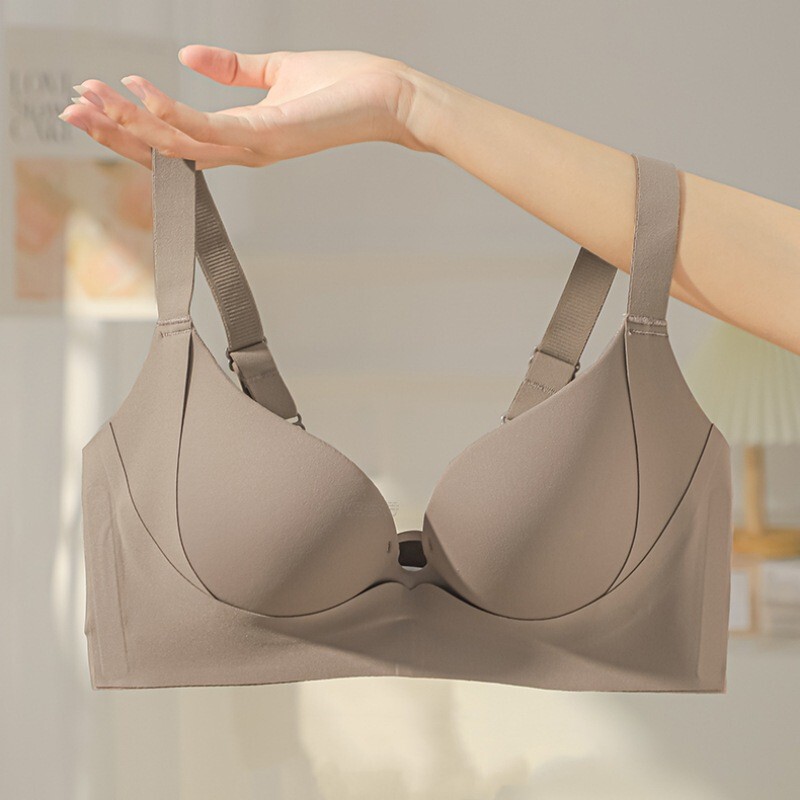 New Small Chest Showy Large Lilting Traceless Underwear No Steel Rings Comfortable Gathering Tucked-up Breast Anti-sagging Sexy Bra