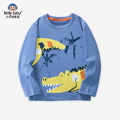 男の子の長袖のtシャツの綿の秋の新型の子供の秋の服の底の服の赤ちゃんの上着の秋の現物は代行します。