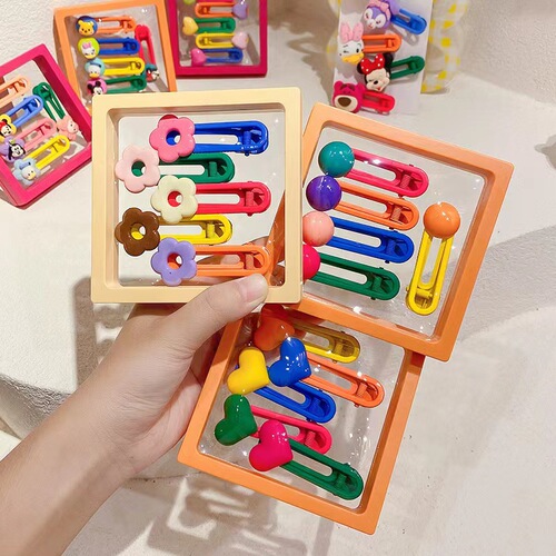 Korean New Children Cute Candy Hair Clips for Girls, Bangs Fringe Hair Accessories, Parent-Child Set for Girls' Hair Pins