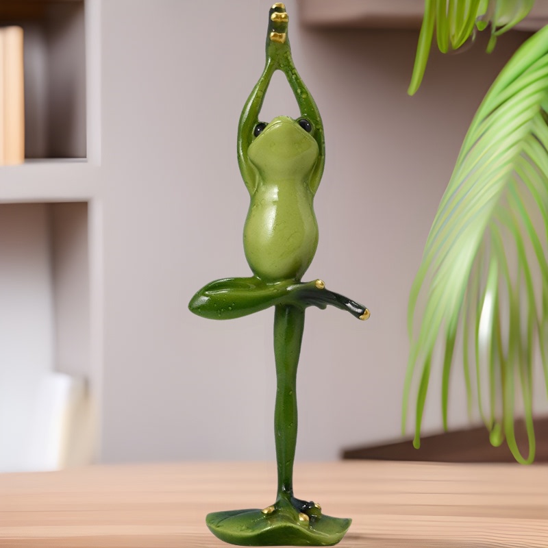 Zibo Glass Yoga Frog Resin Crafts Decorations TV Cabinet Wine Cabinet Decoration Graduate Day Gift Zibo Glass Yoga Frog Resin Crafts Decorations TV Cabinet Wine Cabinet Decoration Graduate Day Gift